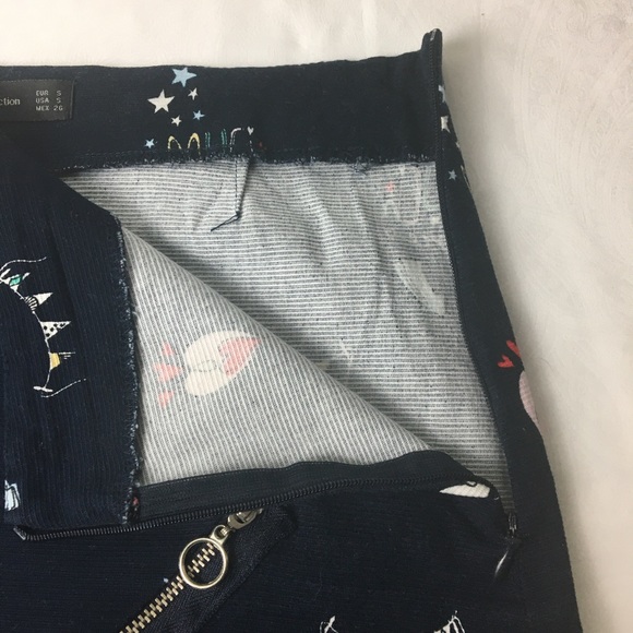 Zara Trafaluc Asymmetrical Mini Valentine’s Skirt Blue/Small - Picture 6 of 12